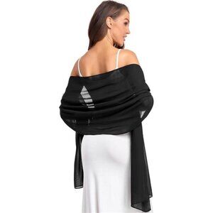 Soft Chiffon Shawl & Wrap - Elegant Bridal & Evening Scarf for Women